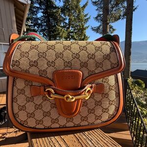 GG Beige/Brown GG Canvas Lady Web bag (Read Description)